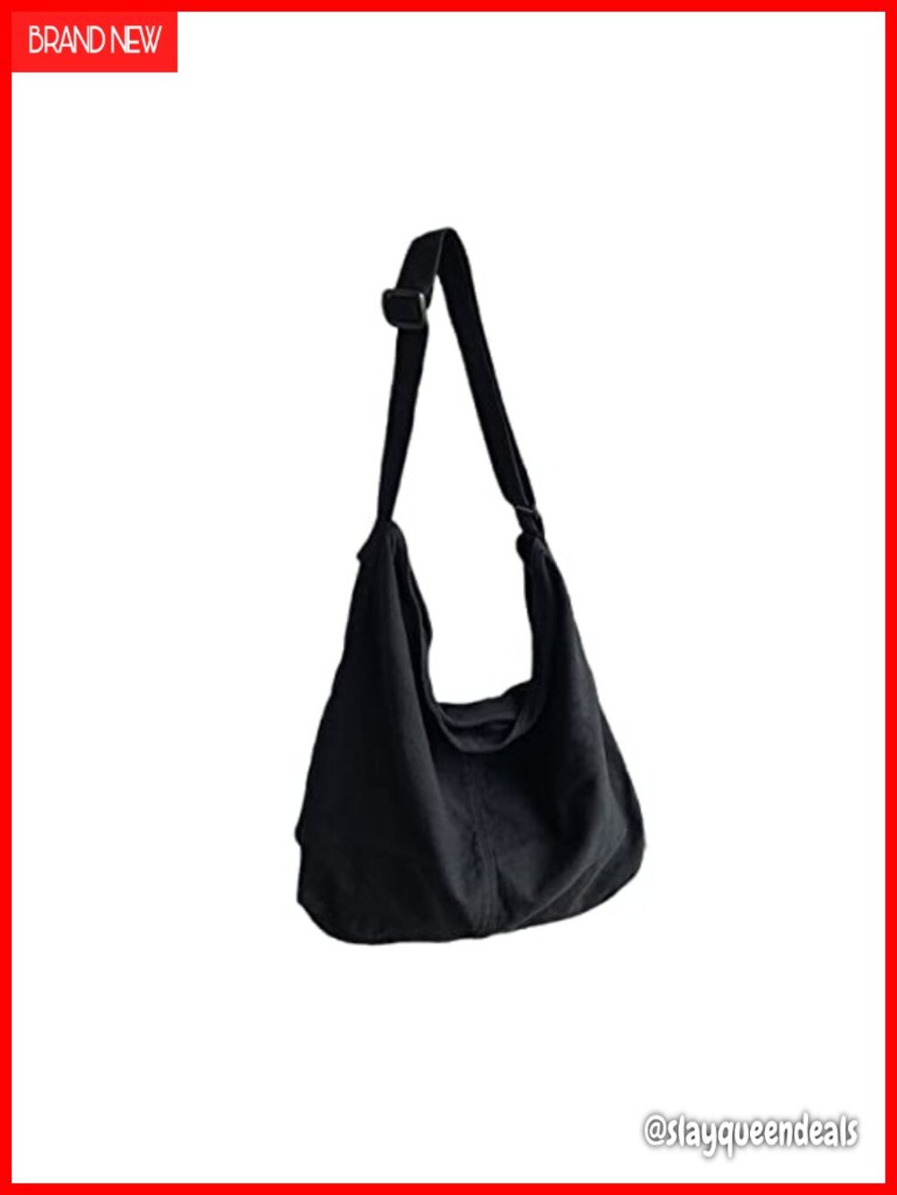 Canvas Tote Bag Large Capacity Zip Shoulder Crossbody Handbag